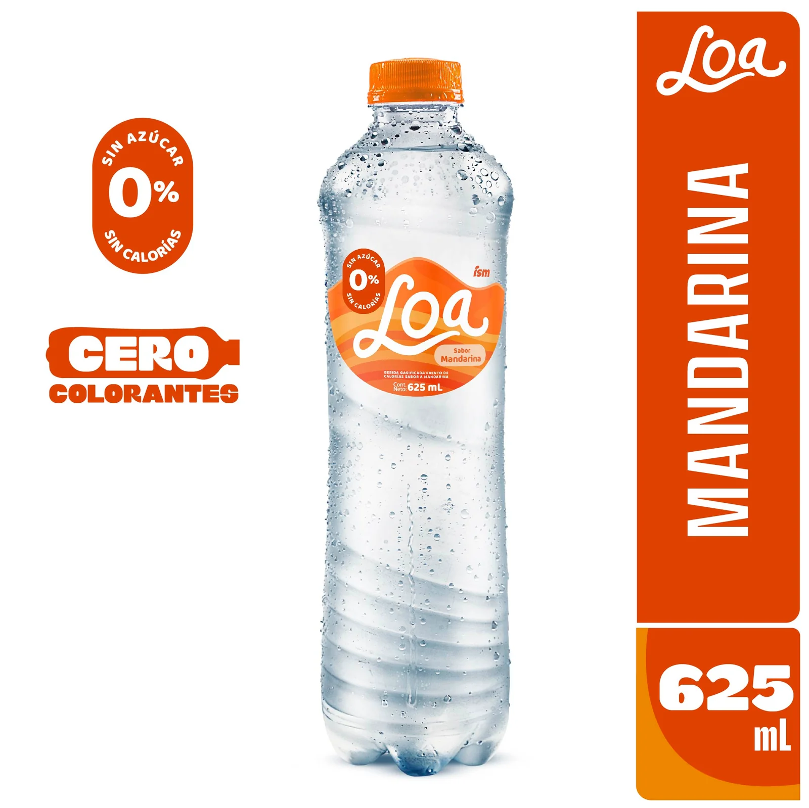 Agua LOA Gasificada Sabor Mandarina 625 ml