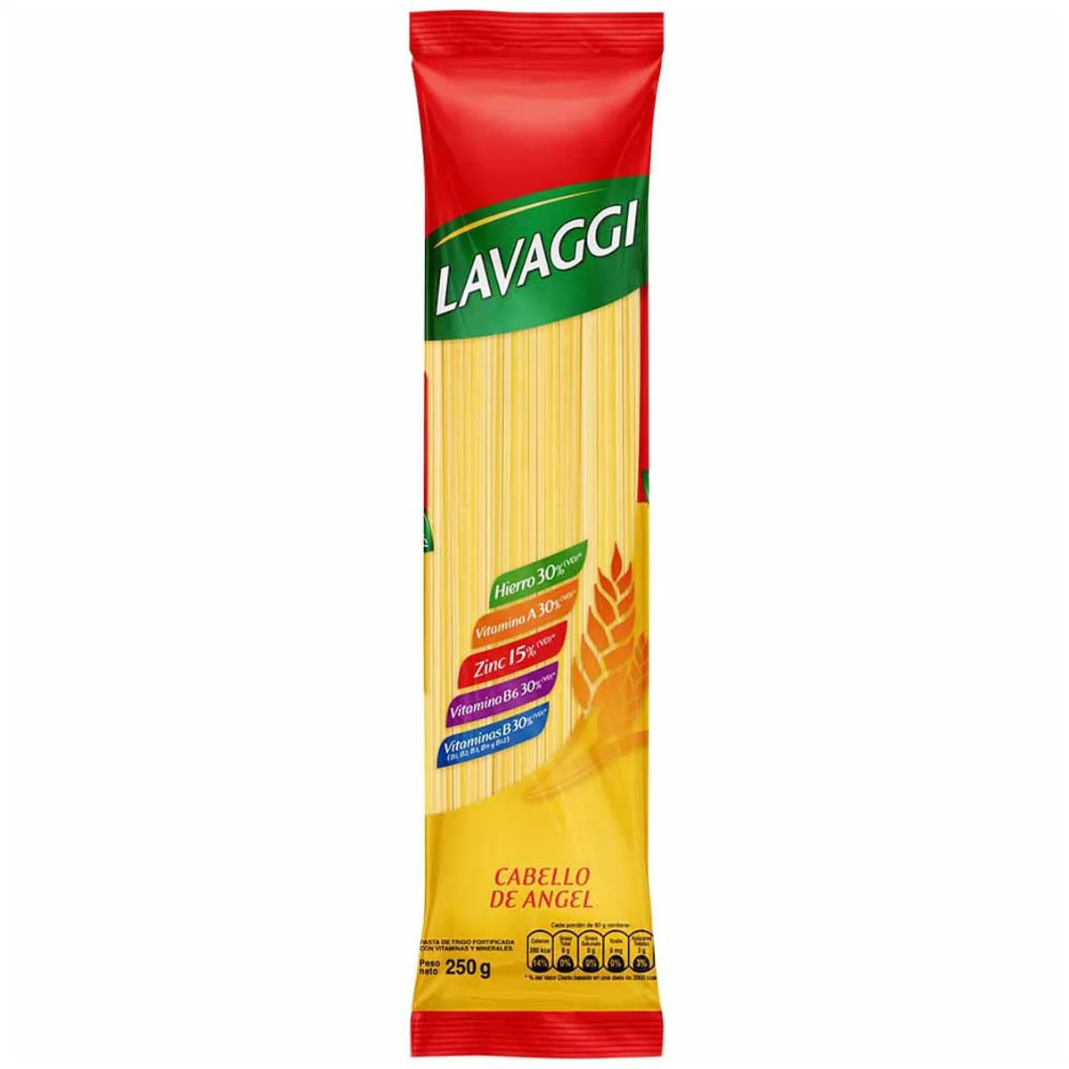 Fideo Cabello de Ángel LAVAGGI Bolsa 250g