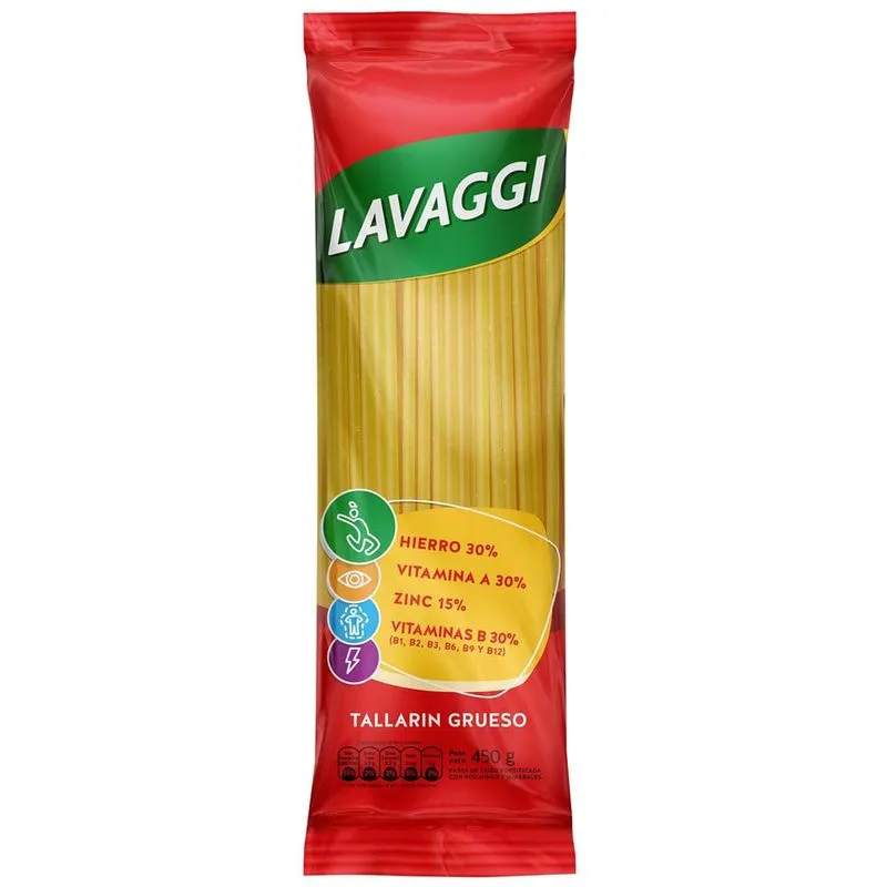 Fideos Tallarín LAVAGGI Bolsa 450g