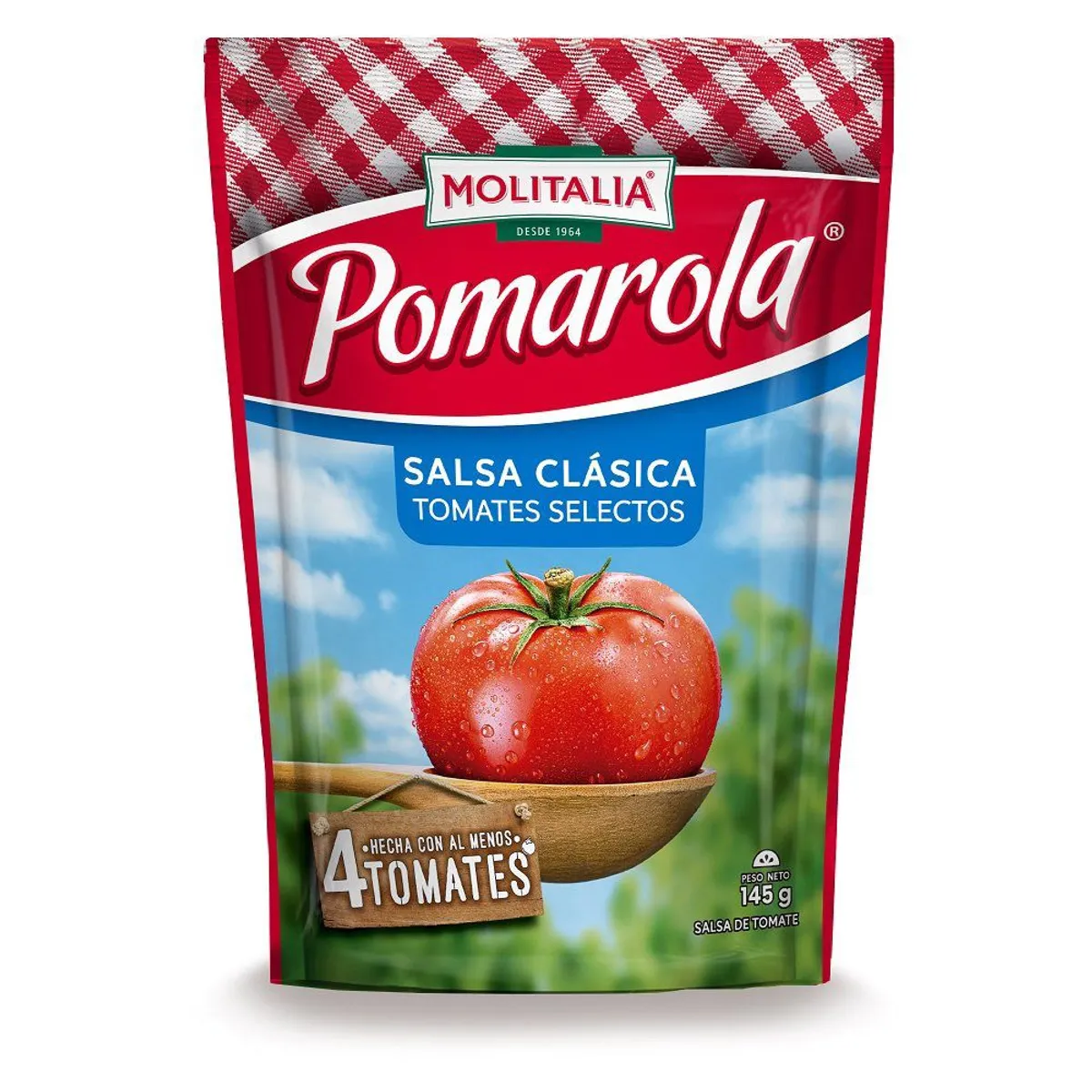 Salsa Clásica de Tomate POMAROLA Doypack 145g